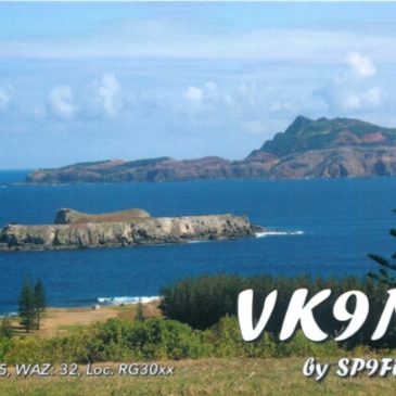 VK9NK局ノースフォーク島からQSLカードを頂きました